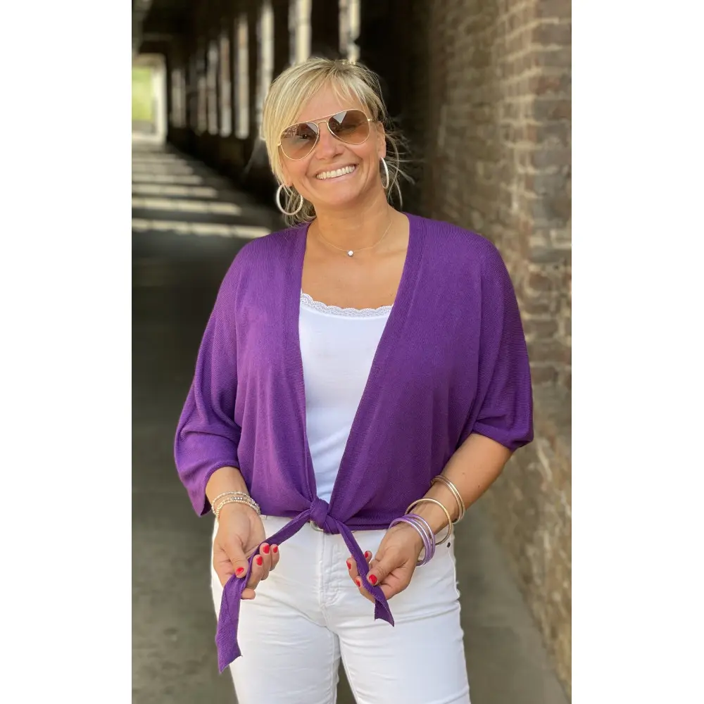 Gilet noeud Onlys (Mauve).webp