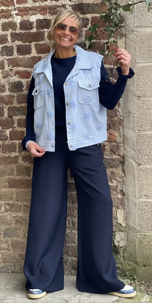 Pantalon à pont Uni (Noir).webp