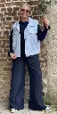 Pantalon à pont Uni (Noir).webp