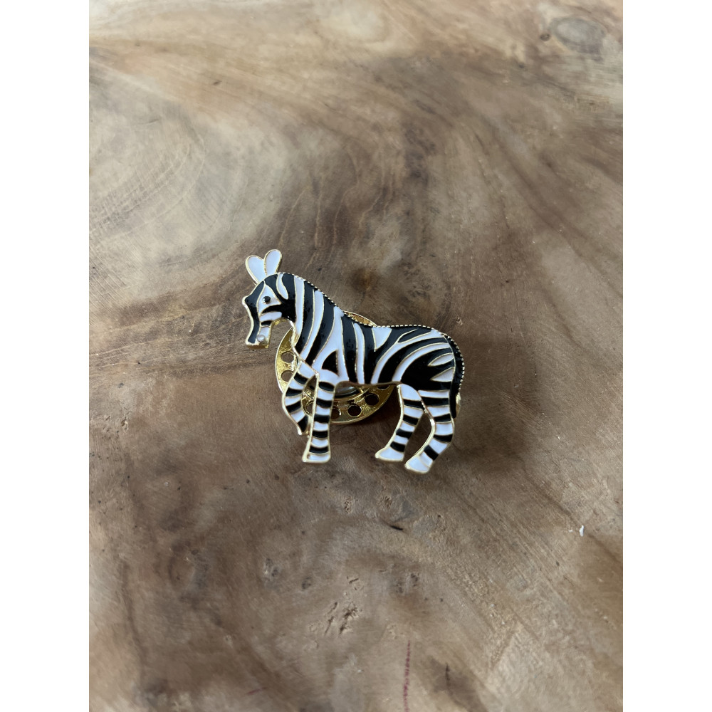 Broche  aimant zebre