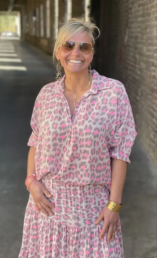 Blouse Col Chemise Léopard