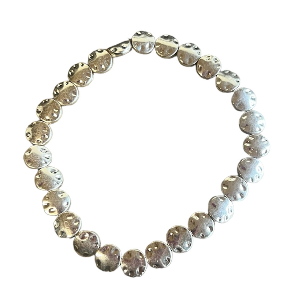 Bracelet elastique perles plates 37