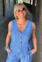 Gilet Serveur Lin