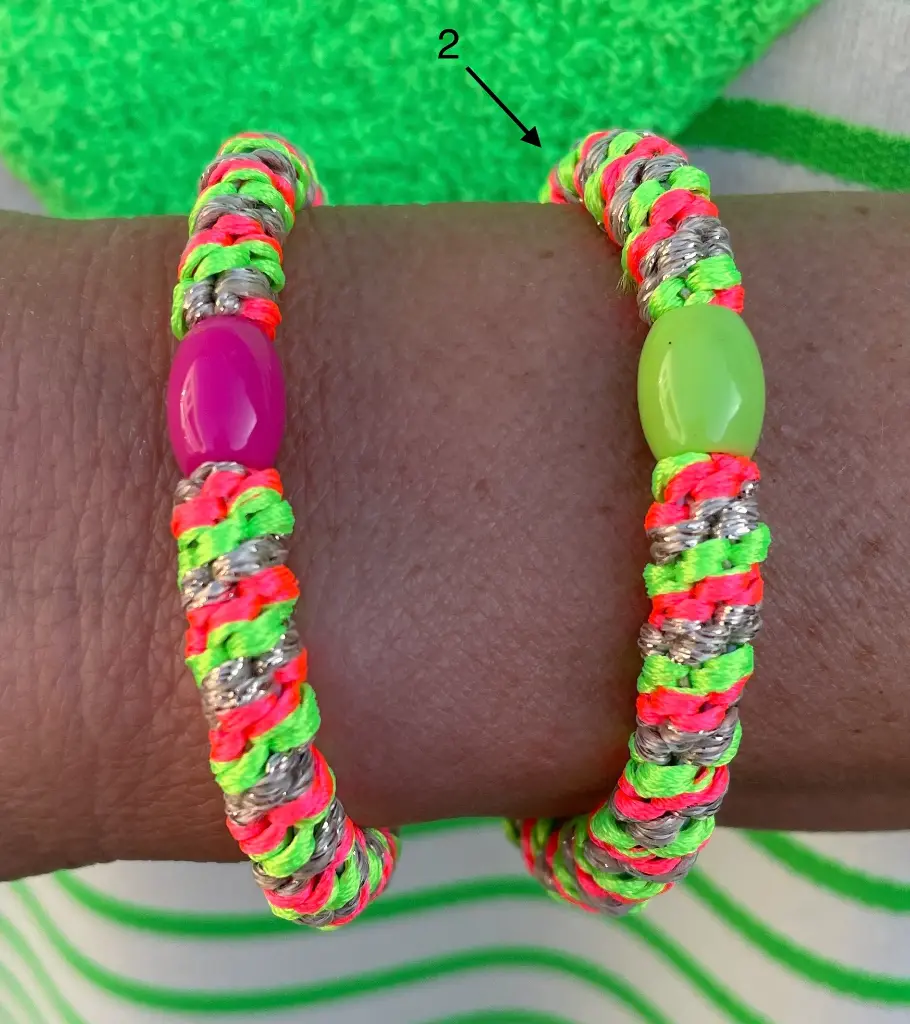 Elastique cheveux/bracelet Bicolore