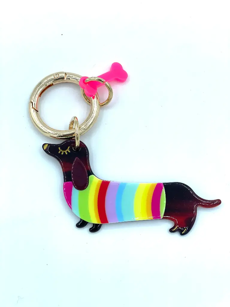 Porte-Clef Teckel Arc-en-Ciel