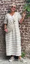 Robe Longue Marin Col V