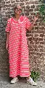 Robe Longue Marin Col V