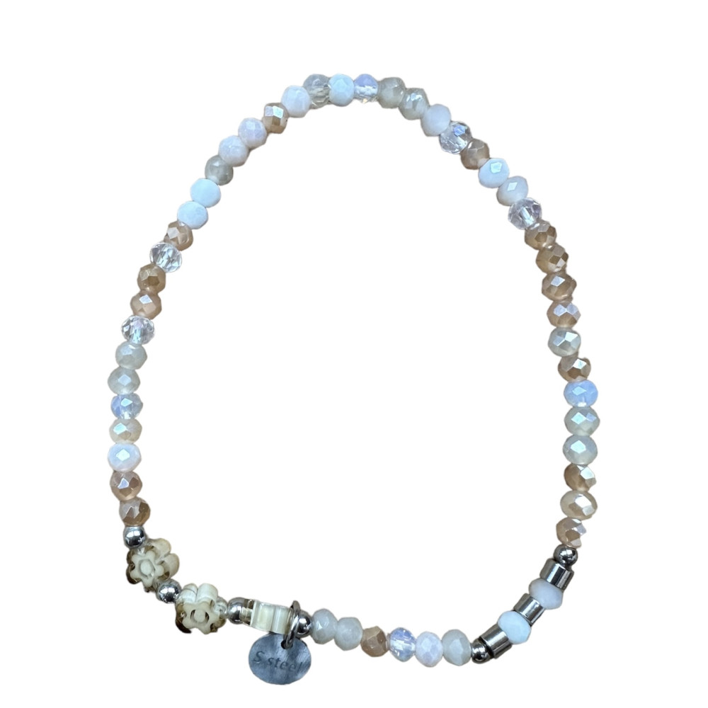 Bracelet minis 3 fleurs n°61 (Beige)