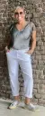 Blouse V épaules dentelle
