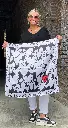 Foulard carré satin Coeurs
