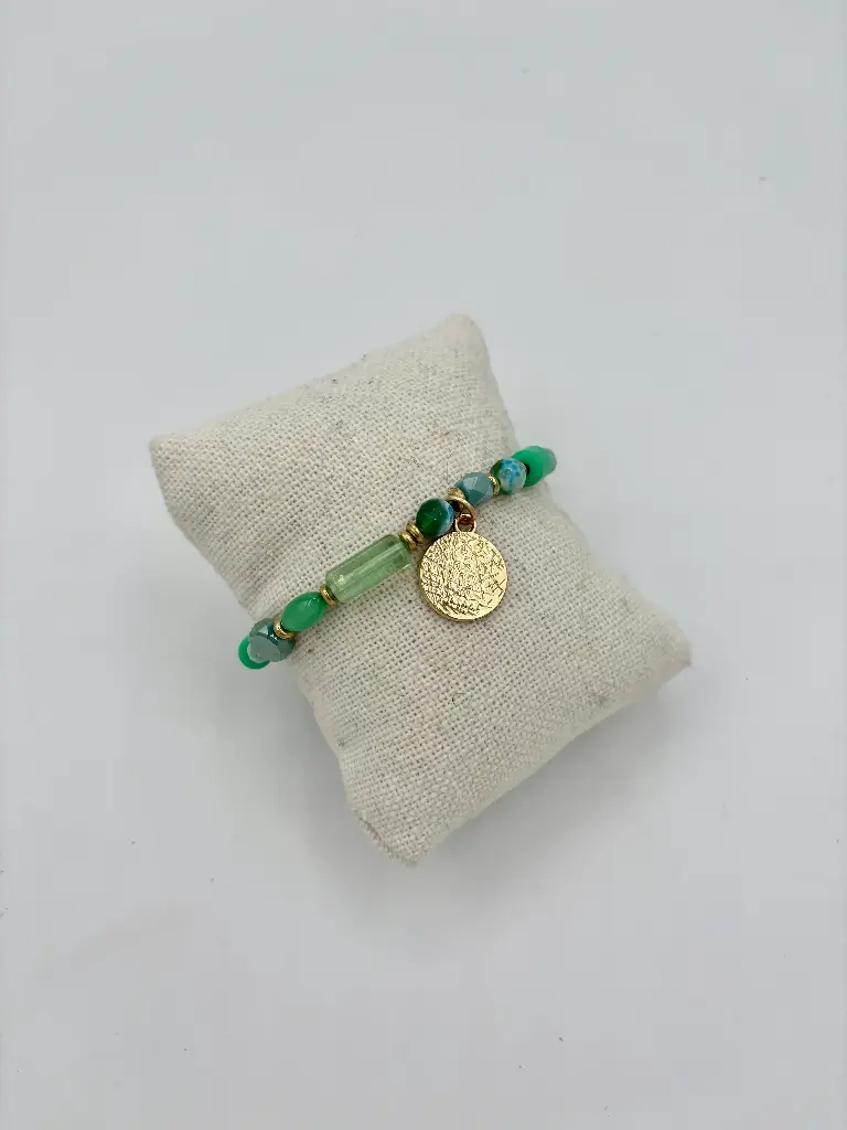 Bracelet Médaillon Relief n°196 (Turquoise) 