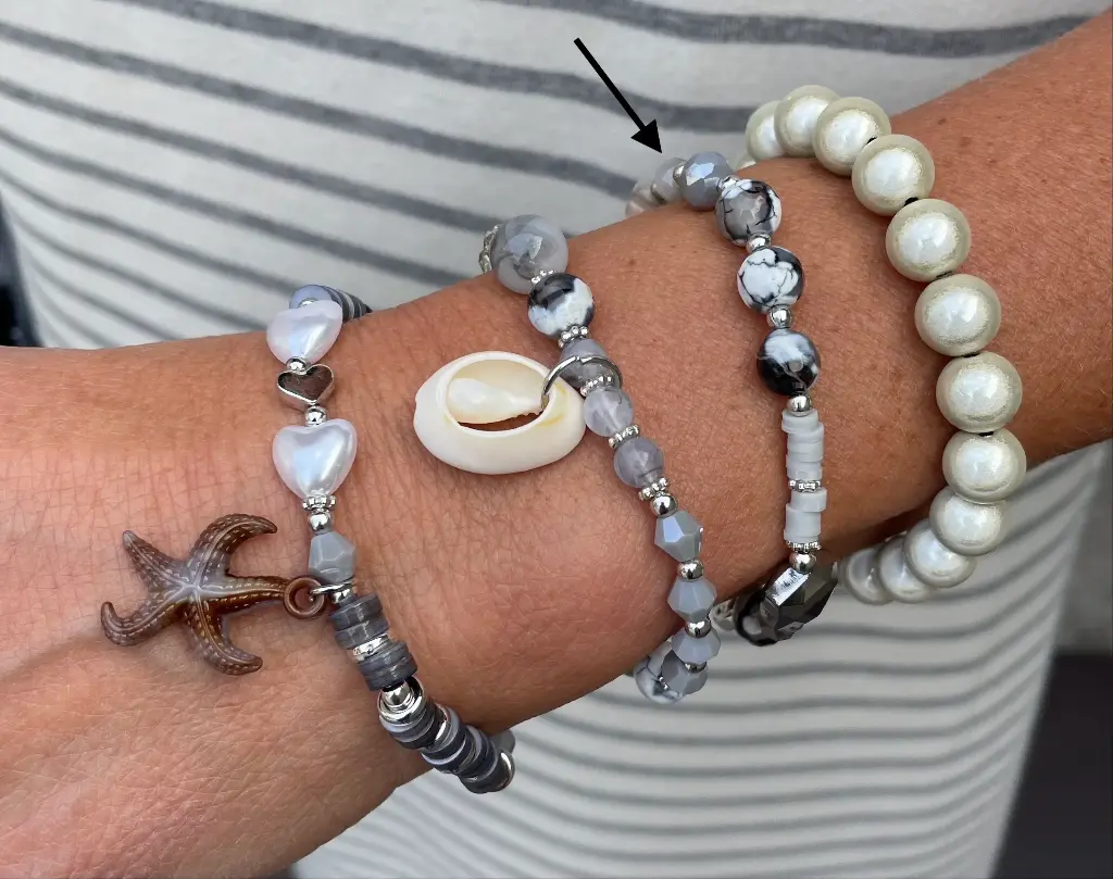 Bracelet Multis-Perles n°199 (Gris)