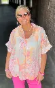 Blouse Col Chemise Palmier