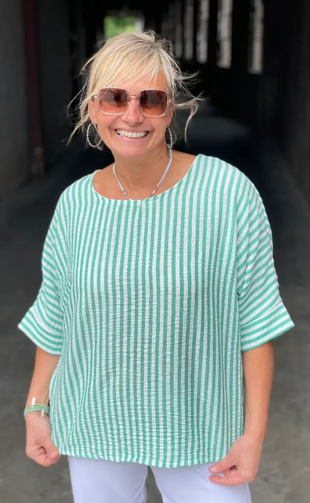 Blouse Chauve-Souris Lignes