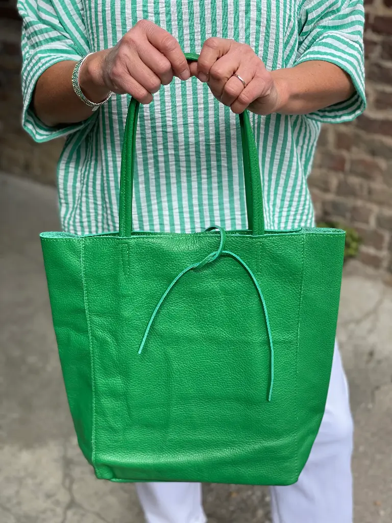 Sac Cabas Cuir Grainé Uni