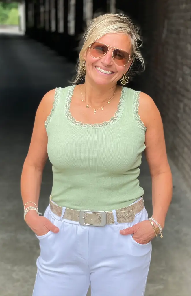 Top dentelle velours