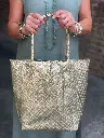 Sac Cabas Cuir Quadrillé 