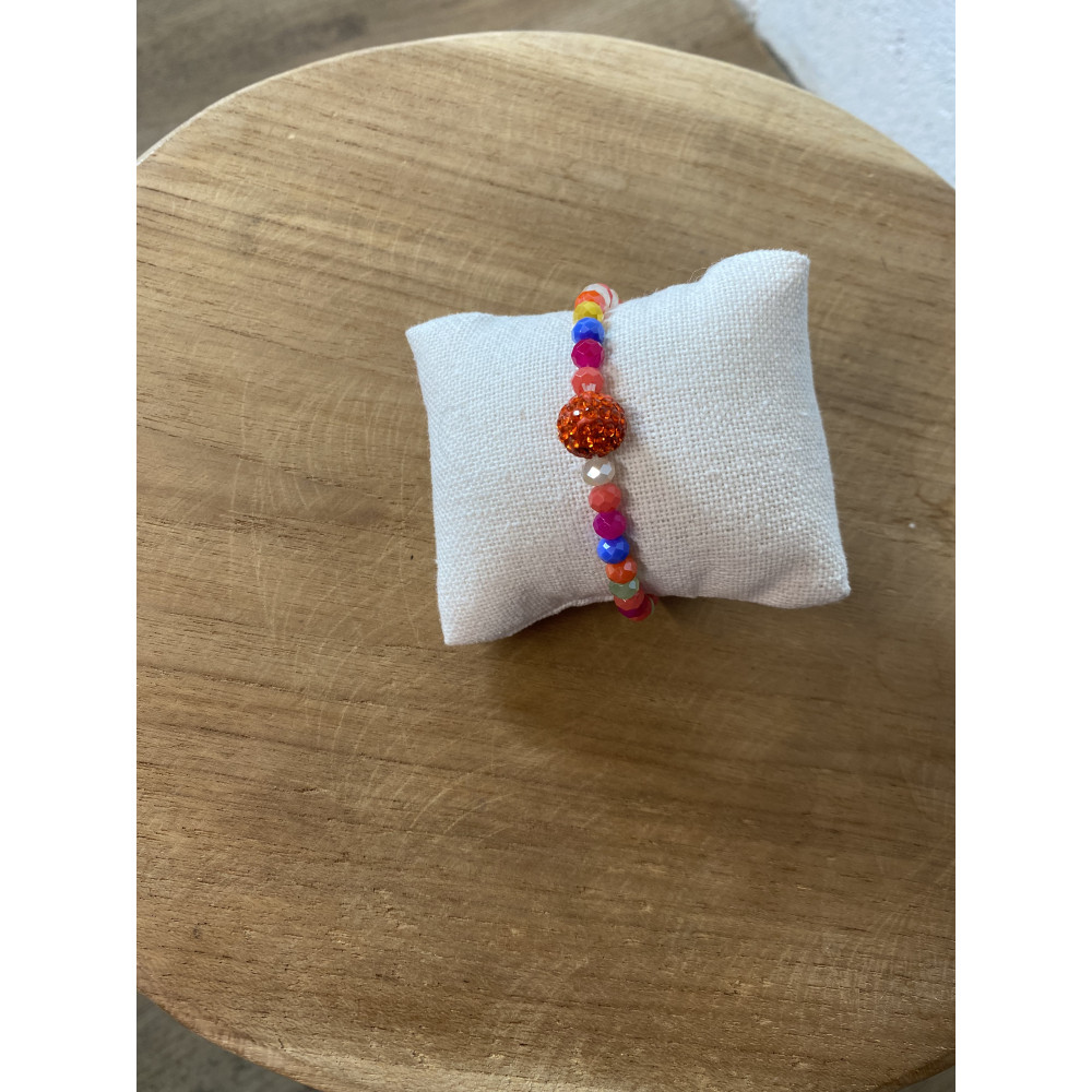 Bracelet quartz multicolore boule 76
