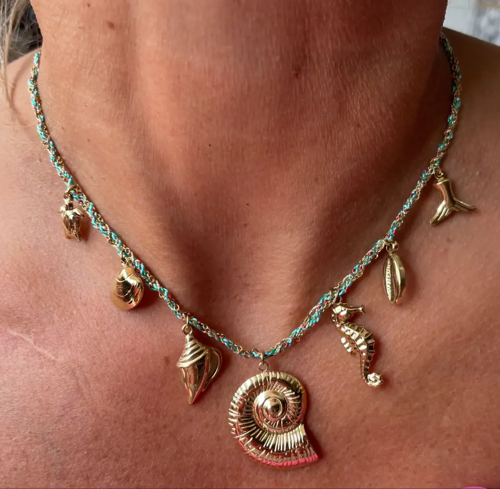 Collier Chaine Breloques Escargot