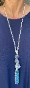 Long Collier Pierres et Perles Pendantes