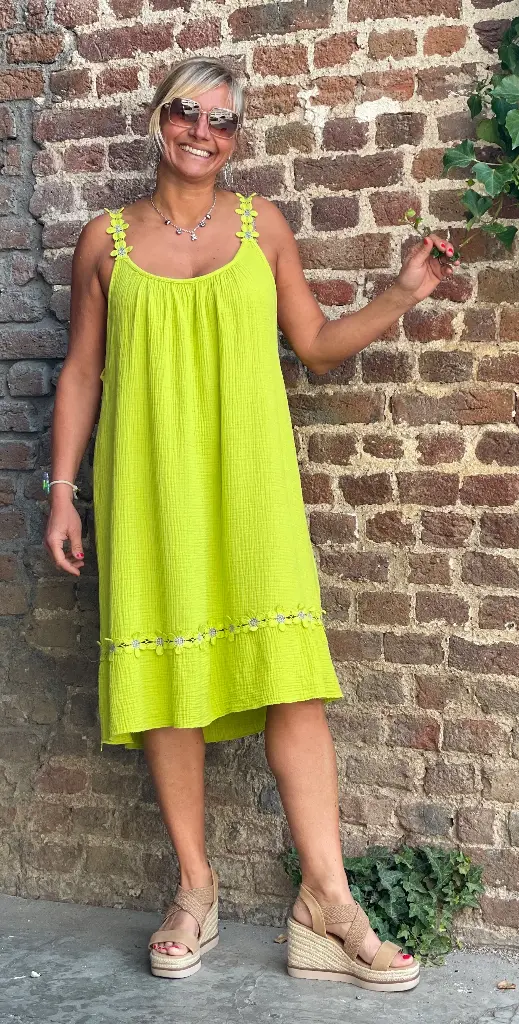 Robe bretelles Marguerites