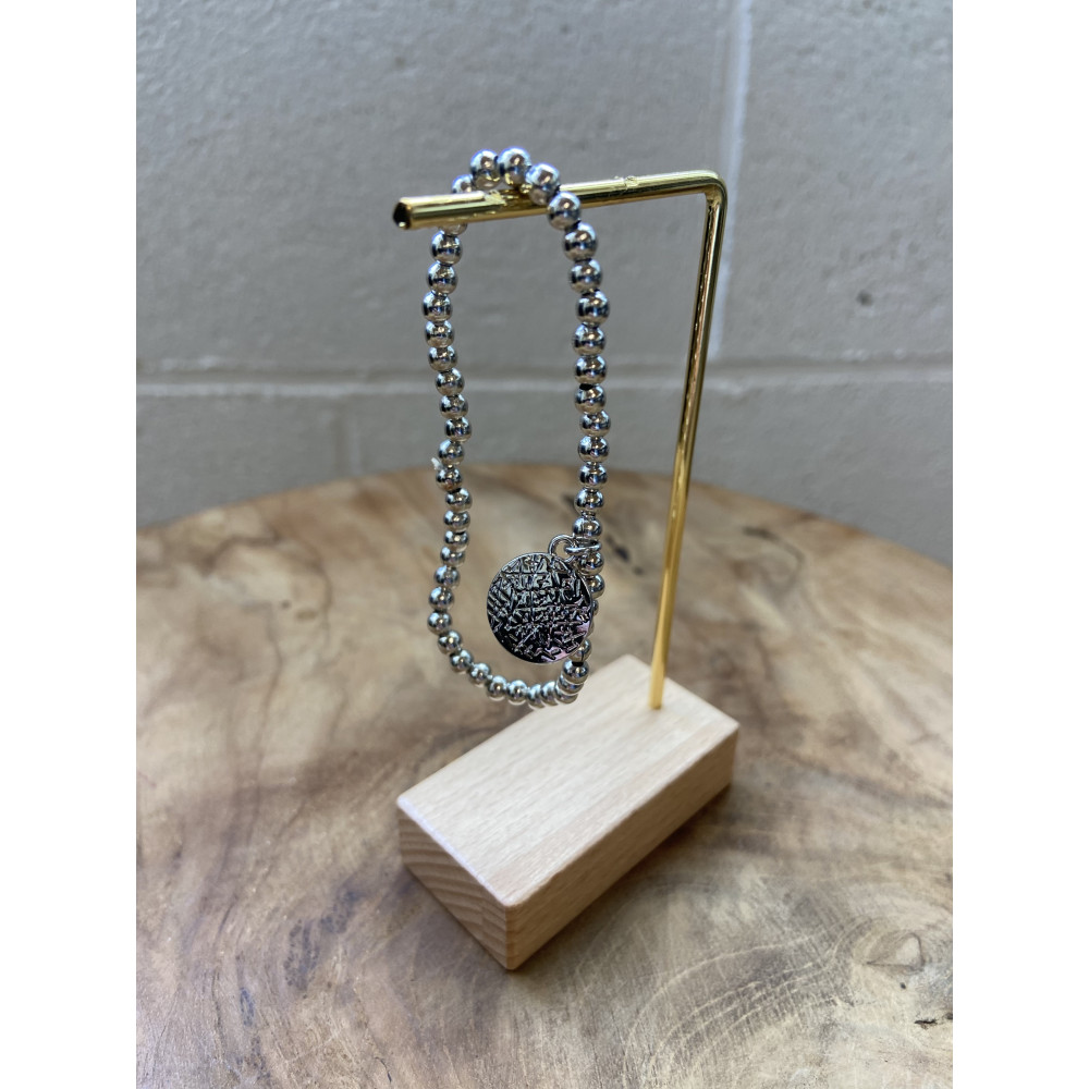 Bracelet argent médaillon n°97 (Argenté)