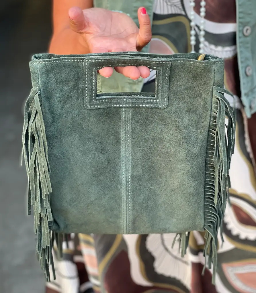 Sac franges daim roi 