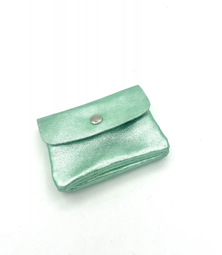 Porte monnaie/cartes cuir brillant
