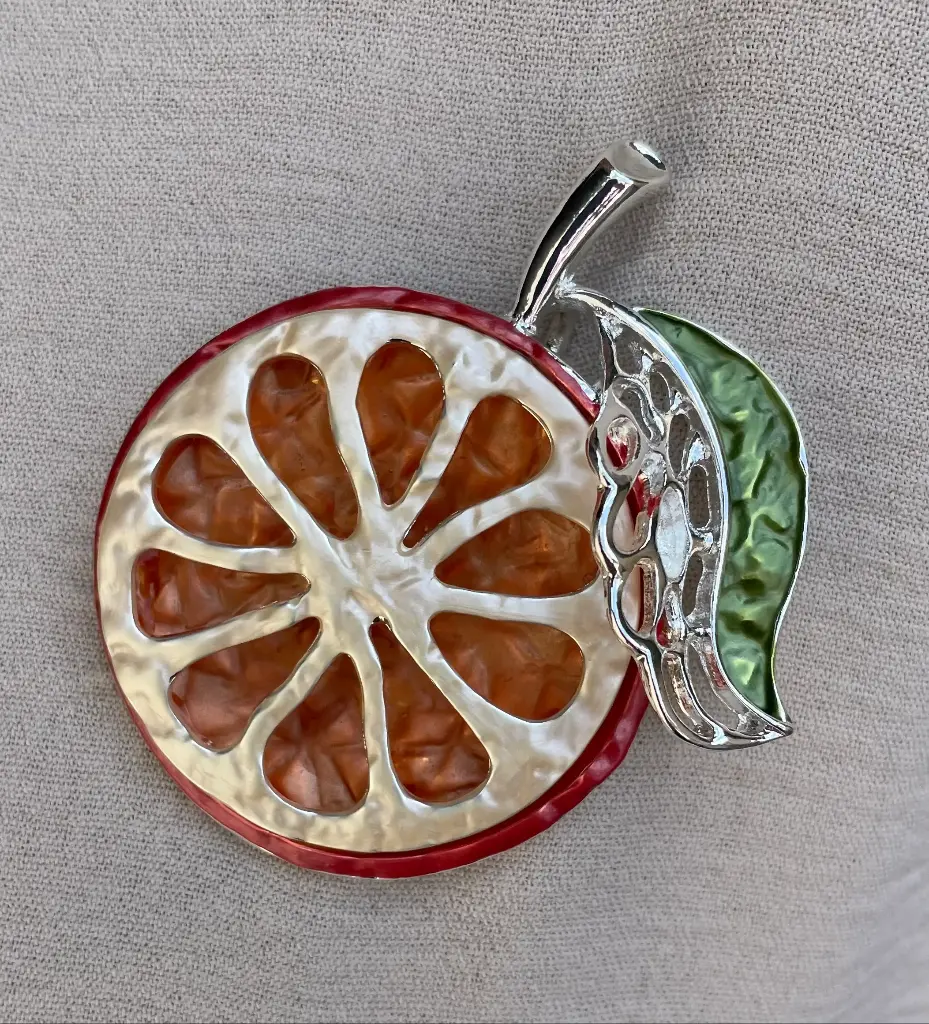 Broche Aimant Orange