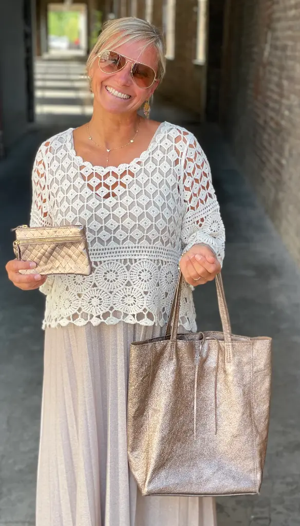 Portefeuille double tirettes matelassé 