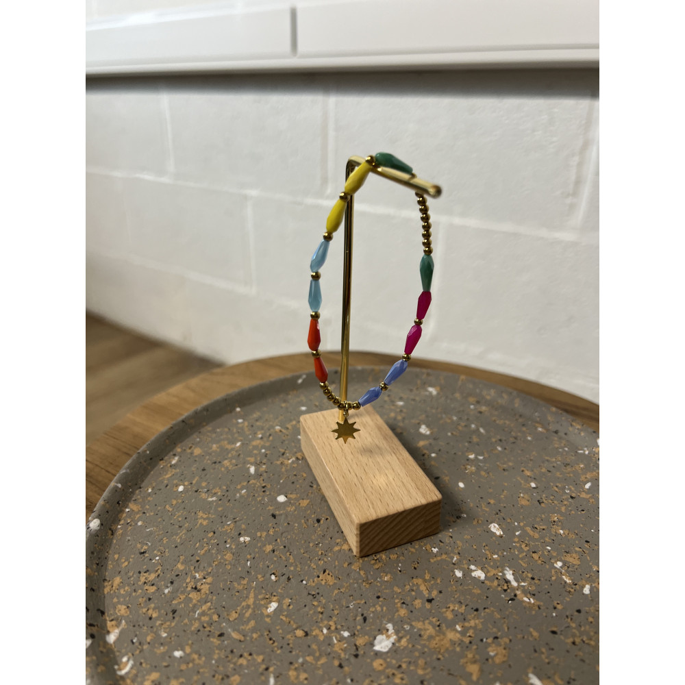 Bracelet mini étoile pendante n°108 (Multicolore)