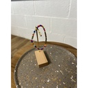Bracelet perles colorsdoree n115