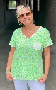 T-shirt V poche Léo
