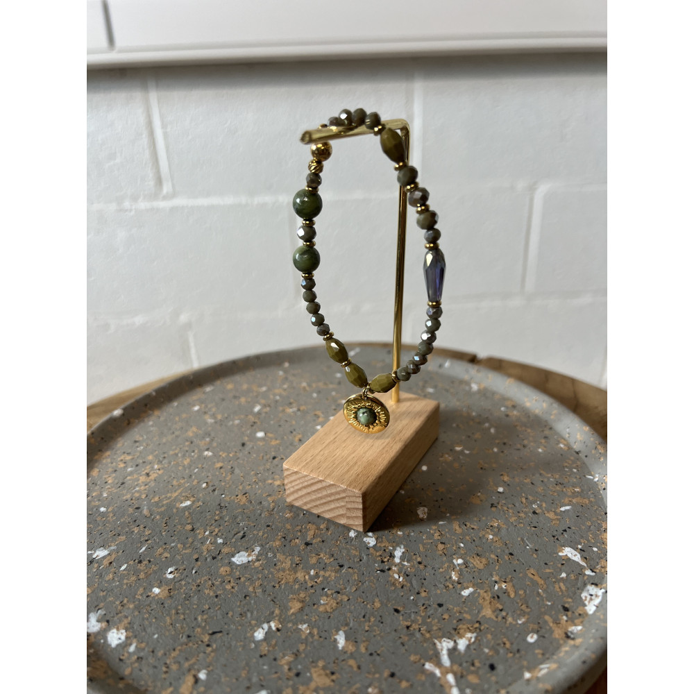 Bracelet médaillon perle n°137