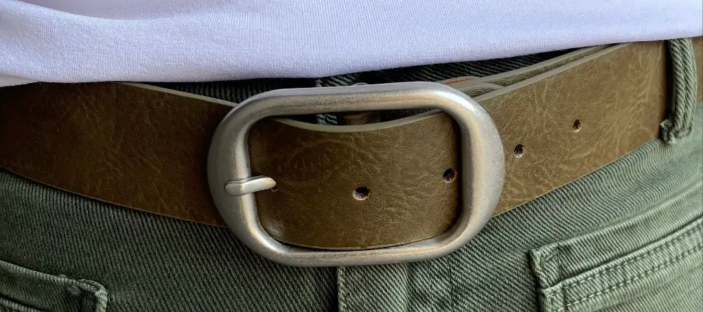 Ceinture Boucle Ovale Métal