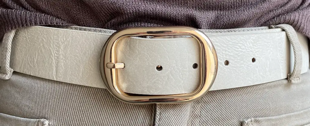 Ceinture Boucle Ovale Dorée