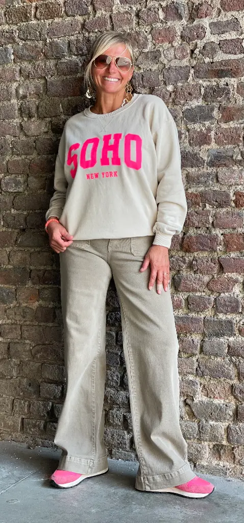 Pantalon Poches Appliquées