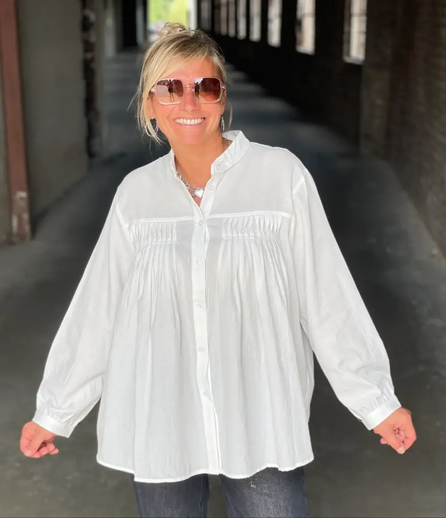 Chemisier Pinces Poitrine