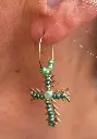 Boucles d'oreilles croix strass n°121