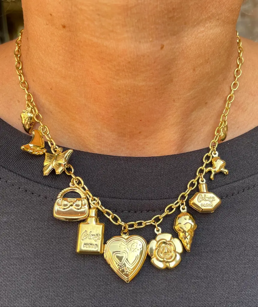 Collier breloques cœur surprise K318