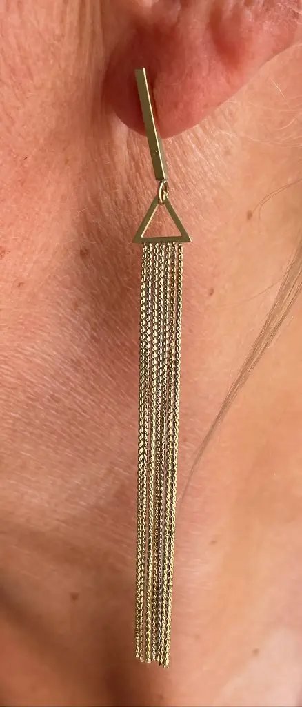 Boucles d'oreilles rideau triangle n°194