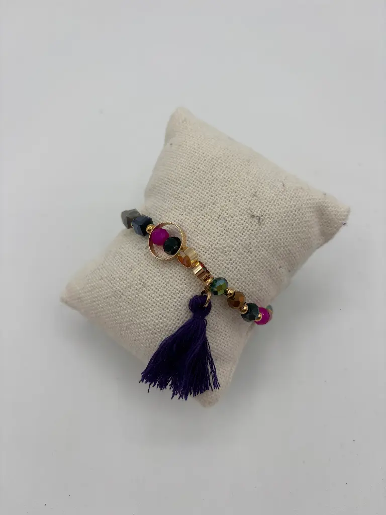 Bracelet pampille cercle n°240 (Mauve)