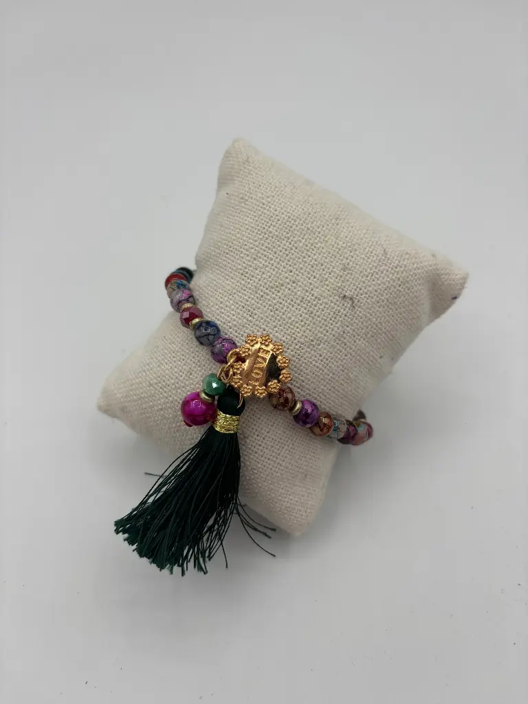Bracelet pampille médaille n°241 (Multicolore)