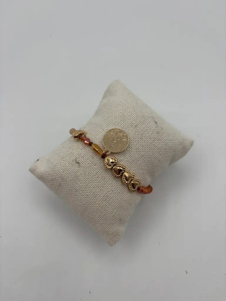 Bracelet plaque peace n°238 (Orange)