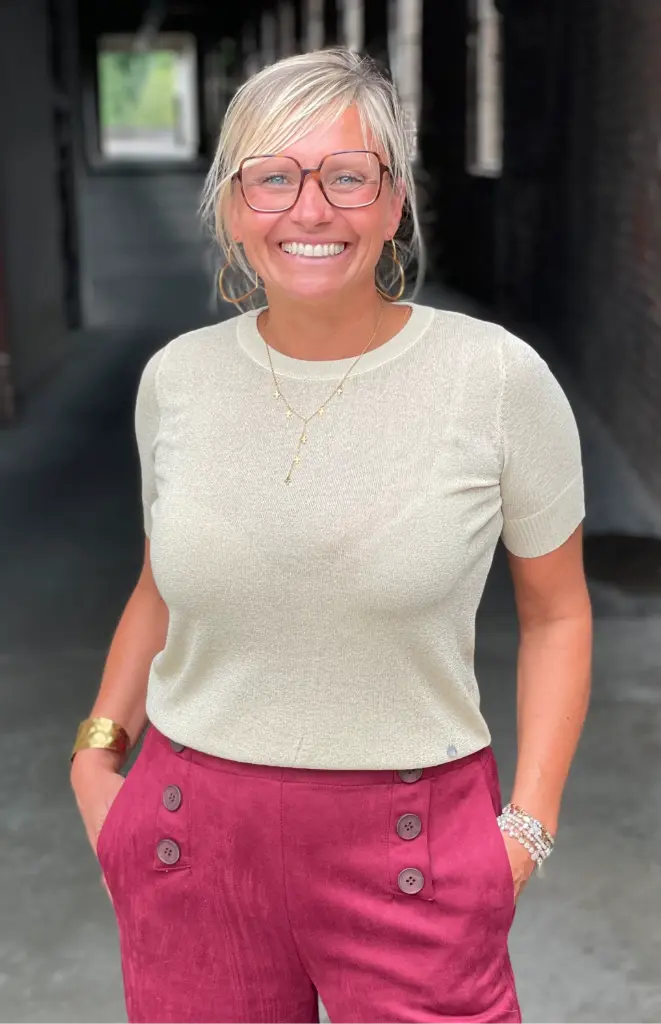 Pull manches courtes brillant