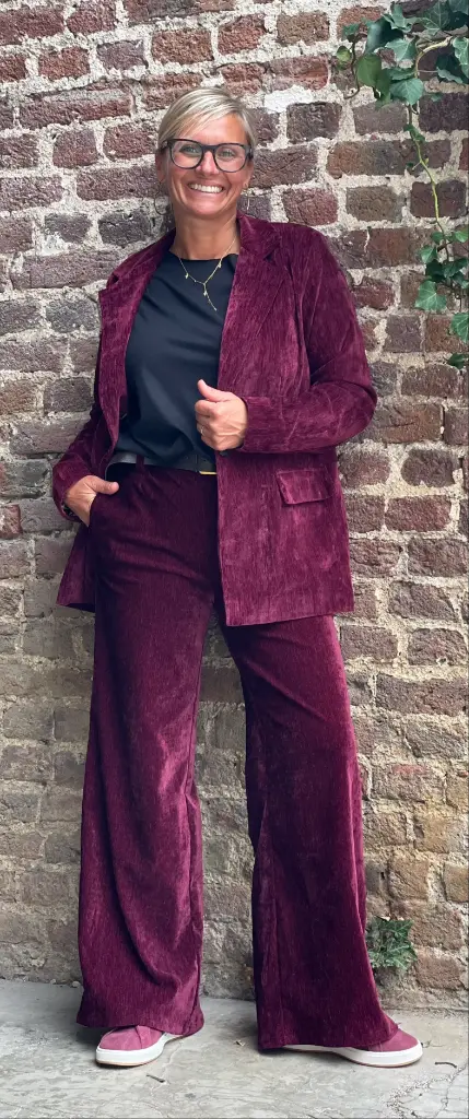 Pantalon velours lisse