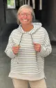 Sweat capuche ligné