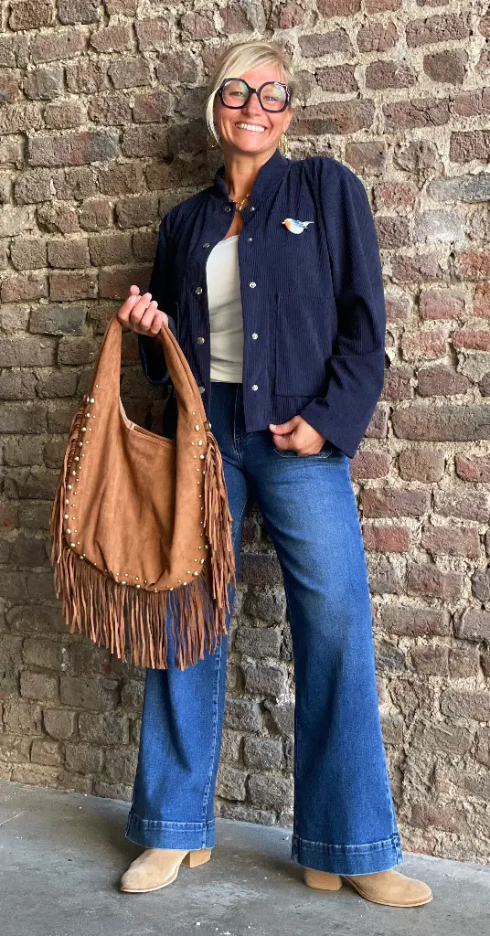 Jeans 4 poches appliquées 