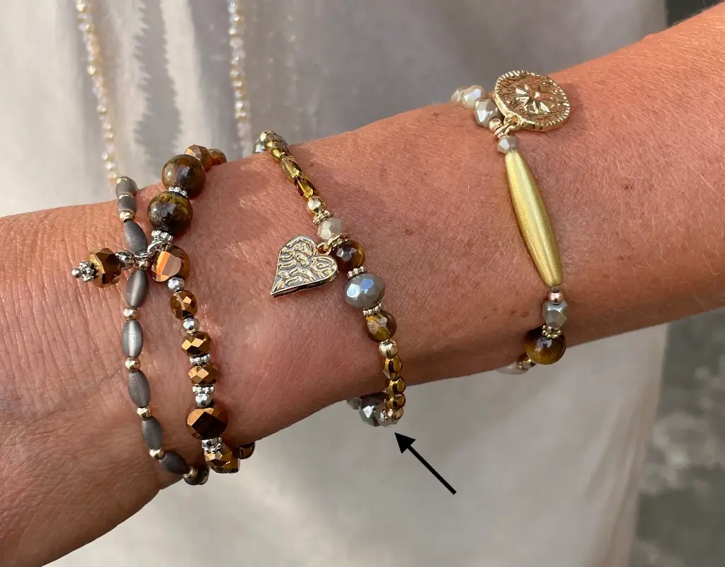Bracelet coeur pointu n°254 (Brun)