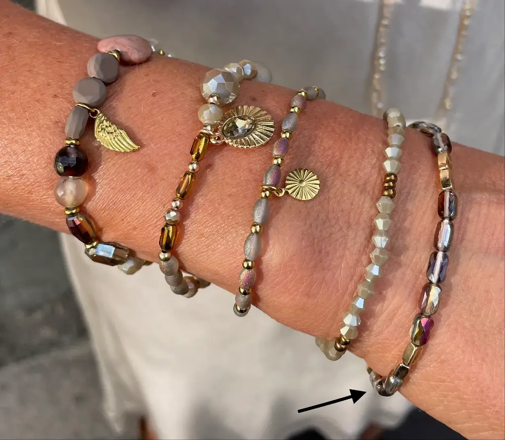 Bracelet perles ovales n°266 (Brun)